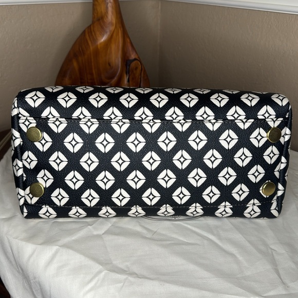 Fossil Sydney geometric diamond coated tote w/dust bag - Picture 2 of 9